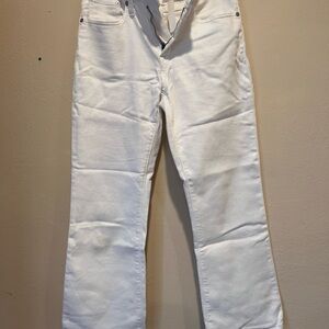 Madewell White Cropped Ankle Jeans